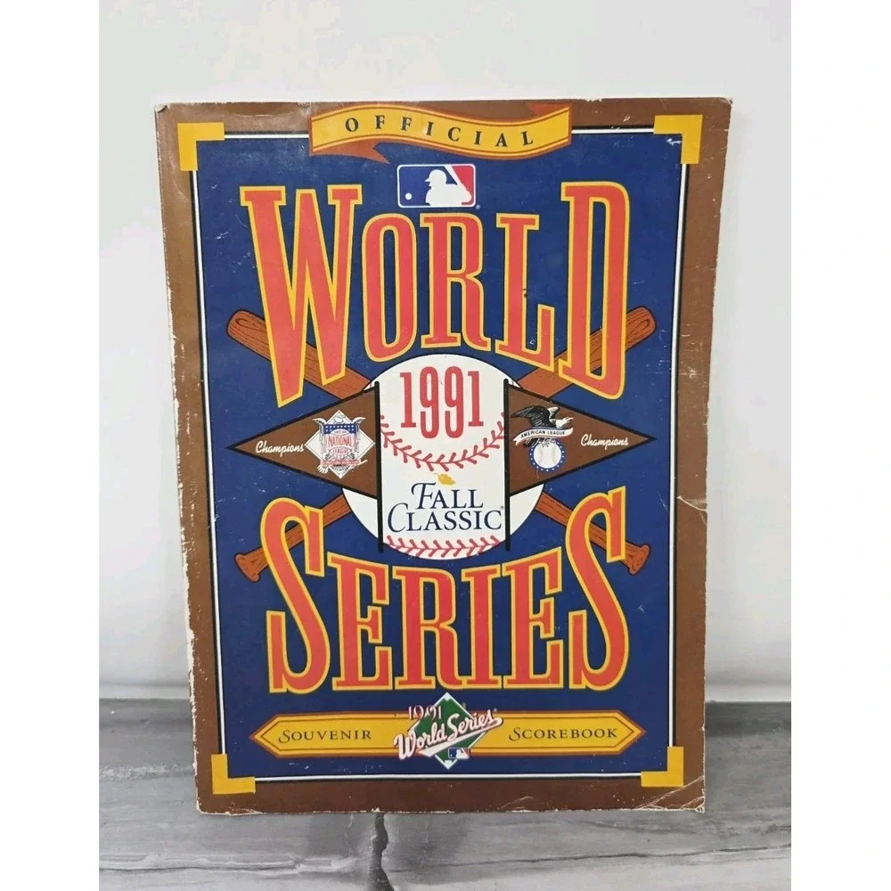 1991 WORLD SERIES PROGRAM MINNESOTA TWINS VS ATLANTA‎ BRAVES JACK MORRIS MVP